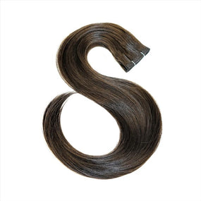 E-Weft 18" Hair Extensions Color P24 Darkest Brown / Medium Golden Brown Mix