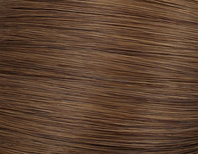 Flat Clip-In 18" Hair Extensions Color 8 Light Warm Brown
