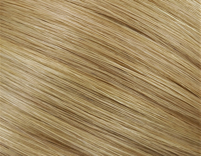 Flat Clip-In 18" Hair Extensions Color P35 Medium Ash Blonde/Golden Blonde Mix