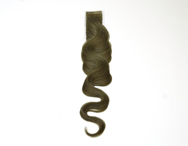 S-Tape 18" Straight Tape-in Hair Extensions Color T2616 Natural Black / Medium Golden Brown / Pale Ginger Blonde