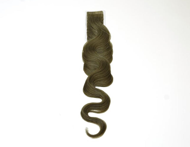 S-Tape 18" Straight Tape-in Hair Extensions Color P26 Medium Golden Brown / Caramel / Light Ginger Mix