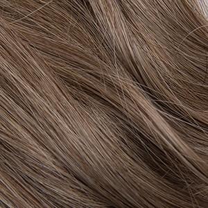 Flat Clip-In 14" Hair Extensions Color 27 Light Warm Brown / Medium Ash Blonde / Pale Golden Blonde Blend