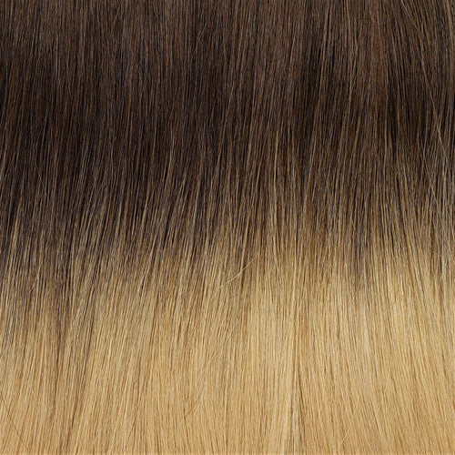 I-Tip 22" Straight Hair Extensions Color T610 Medium Golden Brown / Medium Strawberry Blonde