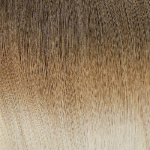 M-Tip 22" Straight Hair Extensions Color T91323 Light Ash Brown / Medium Ash Blonde / Bright Beige Platinum